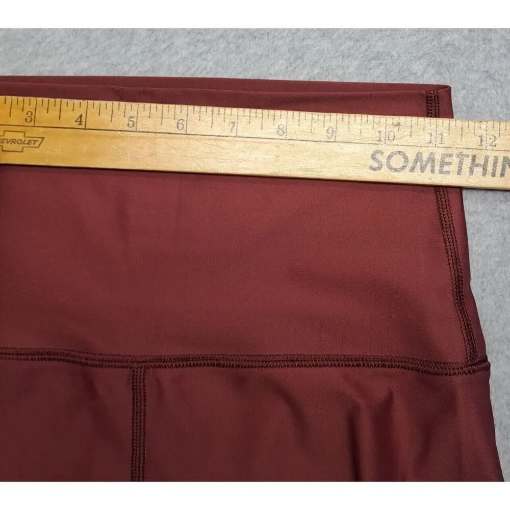 Offline by Aerie Women's Legging M 7/8 Burgundy High Rise Short Inseam - Picture 8 of 9